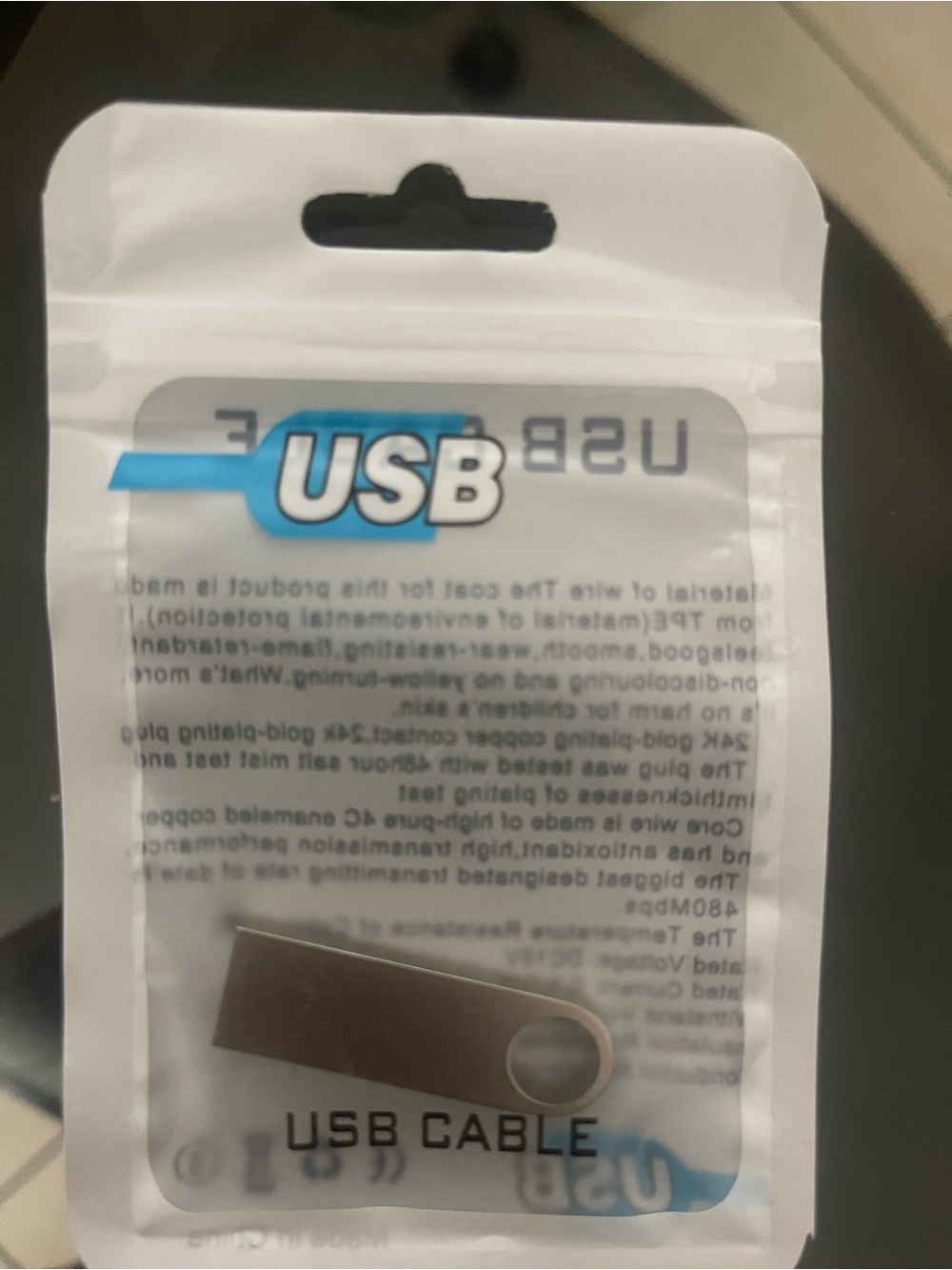 USB Cable Metal Swivel Flash Drive - 2TB